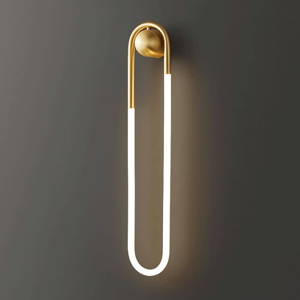Brass Wall Light | Globe Glass Sconce with Vertical Rod