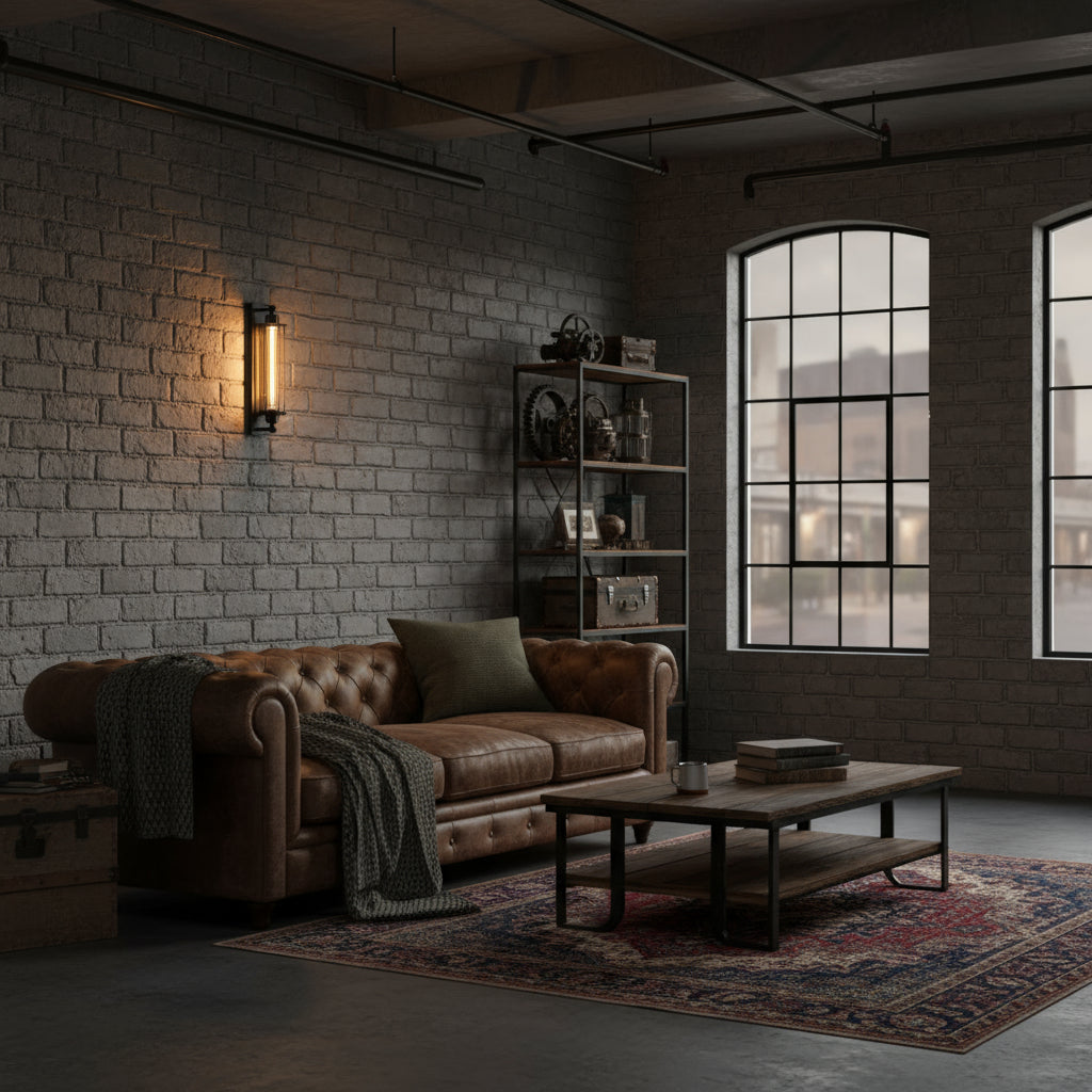 Industrial Wall Light | Retro Black Iron Cage Sconce