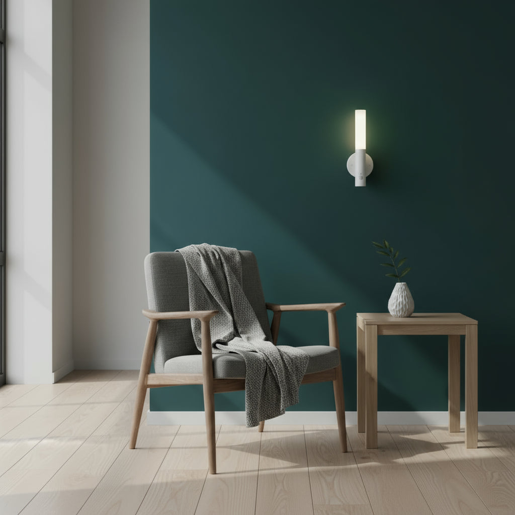 Rechargeable Stick-On Wall Light | Slim Cylinder Sconce with Motion Sensor & Magnetic Base