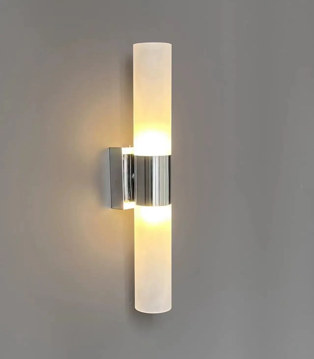 Modern Wall Light | Vertical Double-Ended Glass Tube Sconce