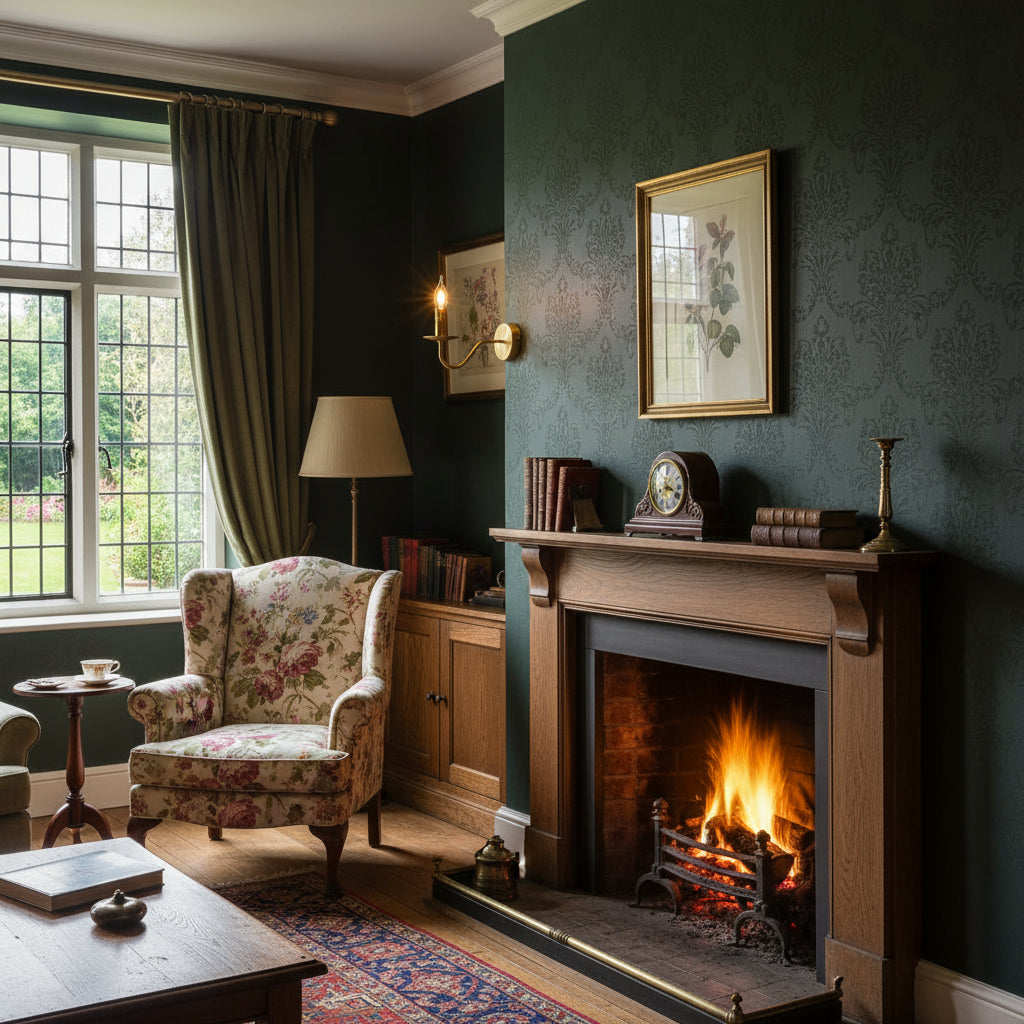 Antique Brass Wall Light | Single Arm Candle-Style Sconce with White Pleated Fabric Shade