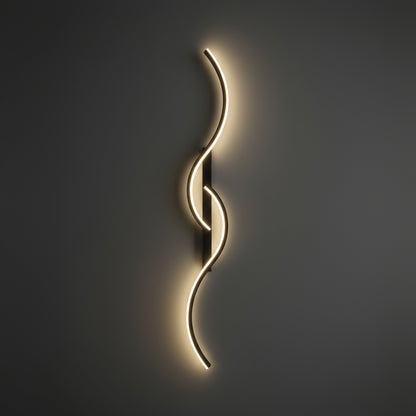 Contemporary LED Wall Light | Curved Aluminum & Silicone Sconce