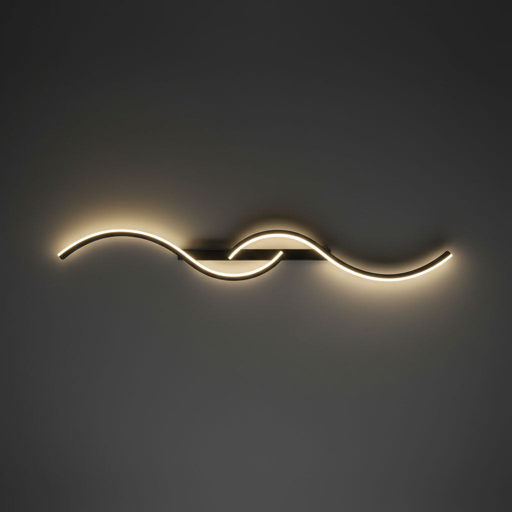 Contemporary LED Wall Light | Curved Aluminum & Silicone Sconce