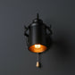 Industrial Wall Light | Vintage Adjustable Black Metal Cylinder Sconce
