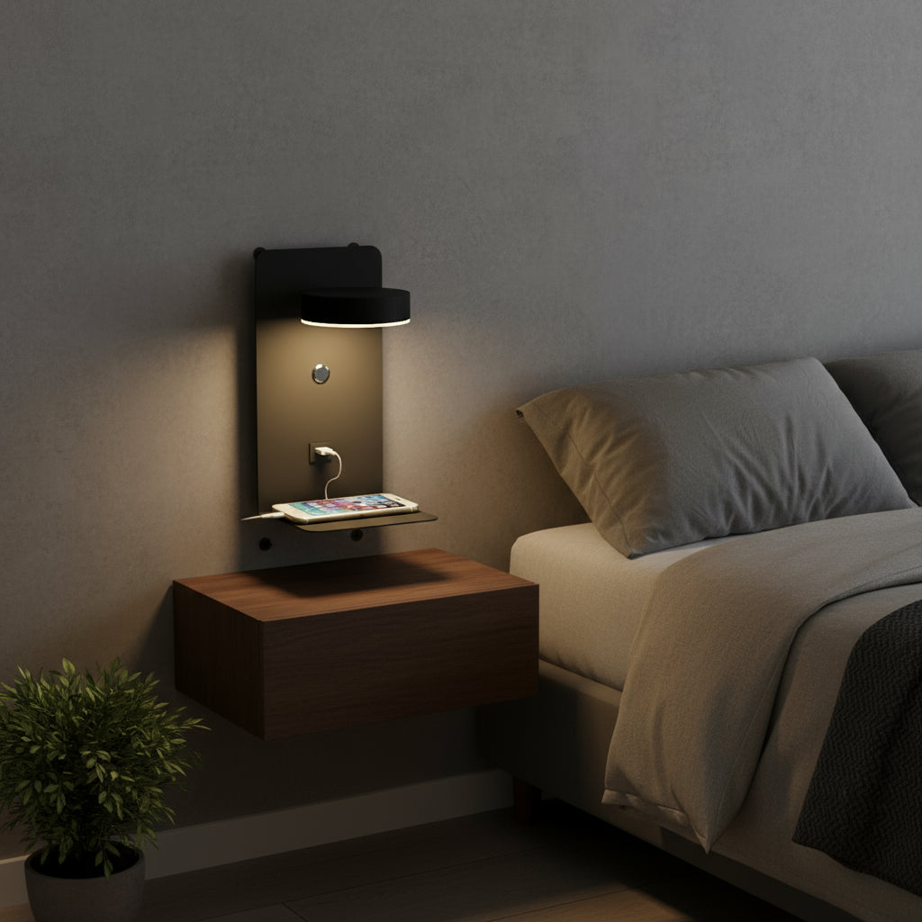 LED Wall Light | Modern Bedside Sconce with 3 Light Modes