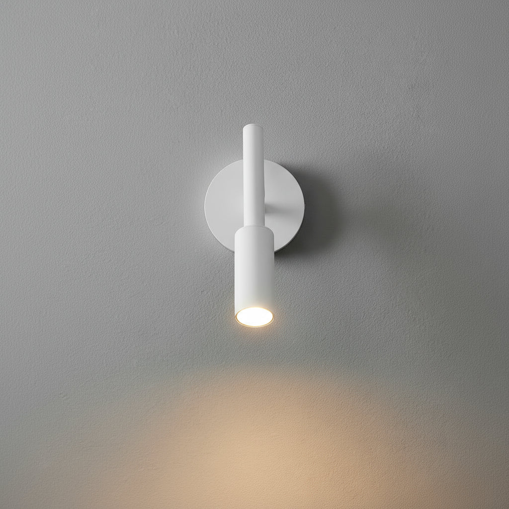 Stick-On Wall Light | Slim Nordic Adjustable LED Sconce in Black or White for Bedroom and Living Room