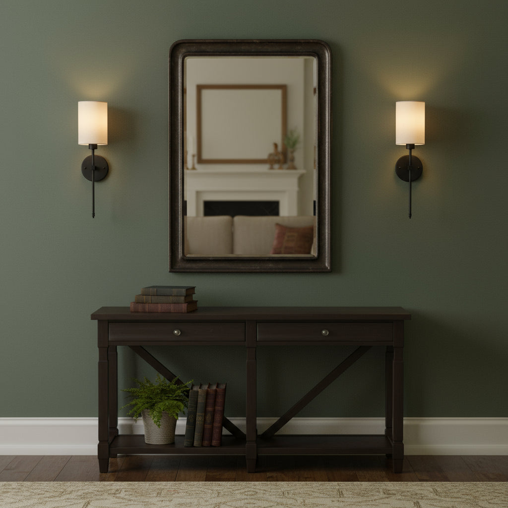 Stick-On Rechargeable Wall Sconce | Set of 2 Cylindrical Fabric Shade