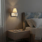 Contemporary Wall Light | Fabric Shade and Adjustable LED Reading Spotlight with USB