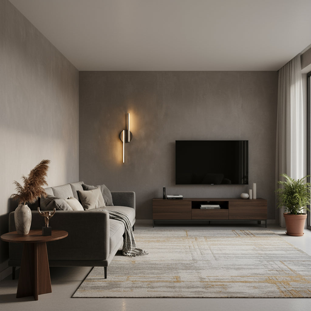 LED Wall Light | Modern Black Aluminum Sconce with Dual Bar Design