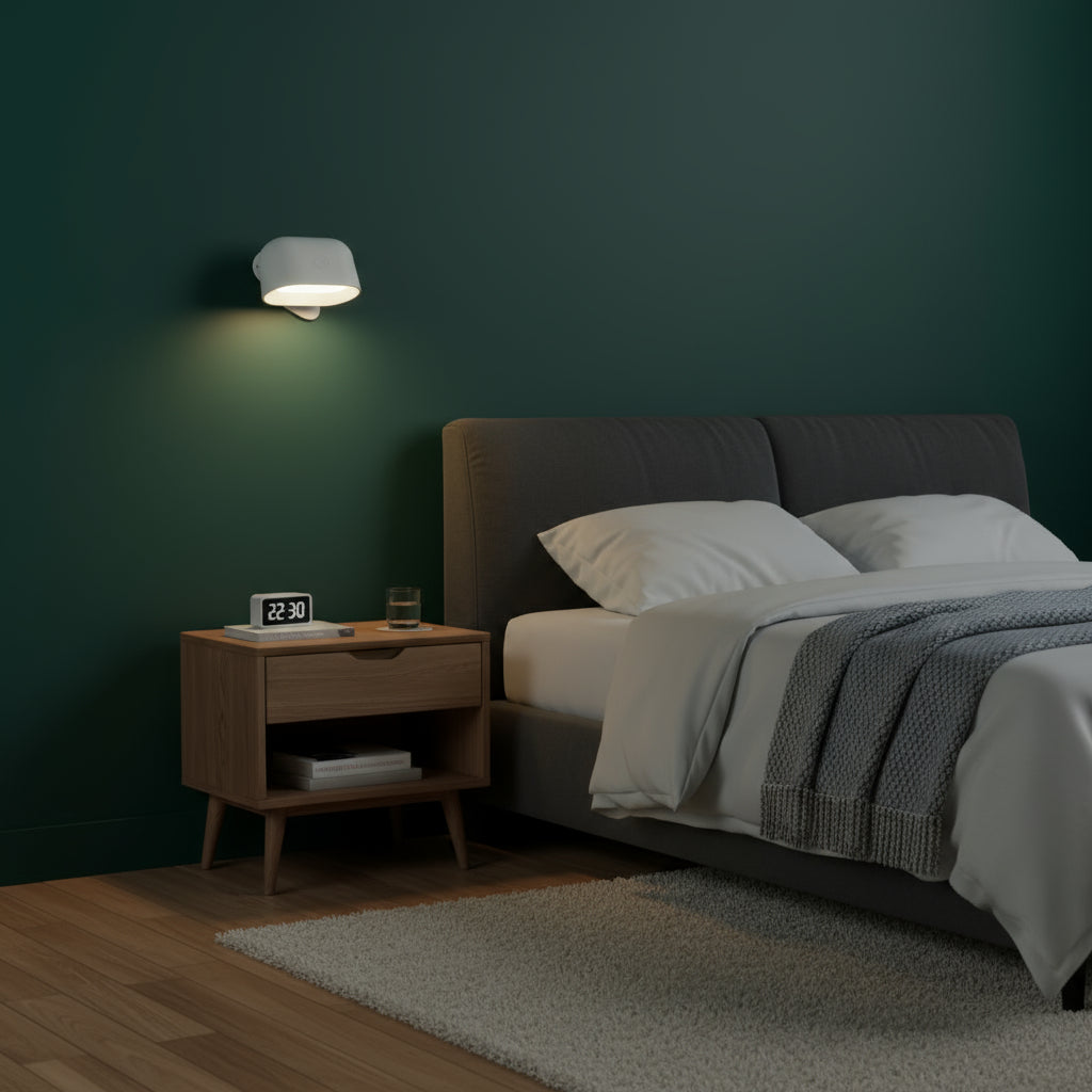 Stick-On Rechargeable Wall Light | Compact Oval LED Sconce with 360° Magnetic Mount