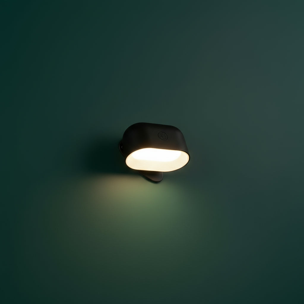 Stick-On Rechargeable Wall Light | Compact Oval LED Sconce with 360° Magnetic Mount