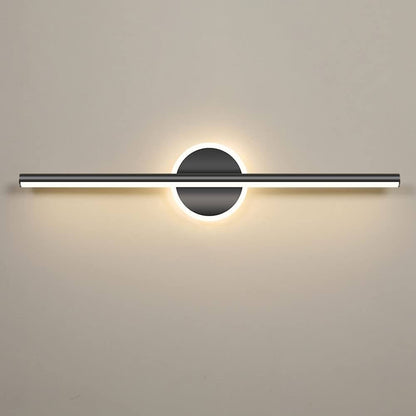 LED Wall Light | Minimalist Bar Sconce with Central Ring Design