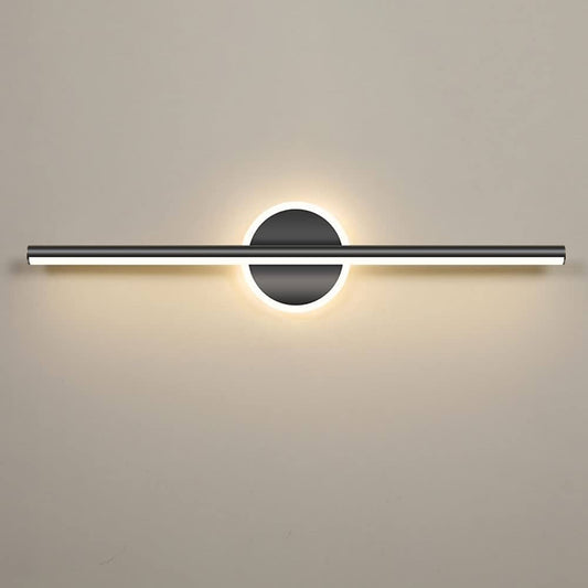 LED Wall Light | Minimalist Bar Sconce with Central Ring Design