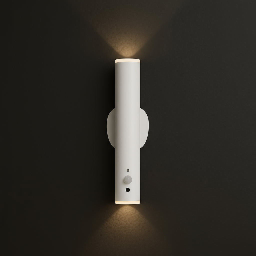 Stick-On Rechargeable Wall Light | Slim Metal Tube with Remote & Light Sensor