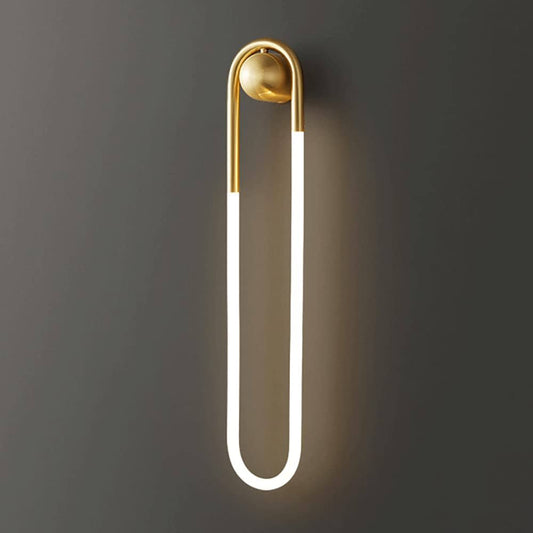 Brass Wall Light | Globe Glass Sconce with Vertical Rod