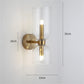 Art Deco Wall Light | Double Glass Shade with Brass Finish Up & Down Lighting