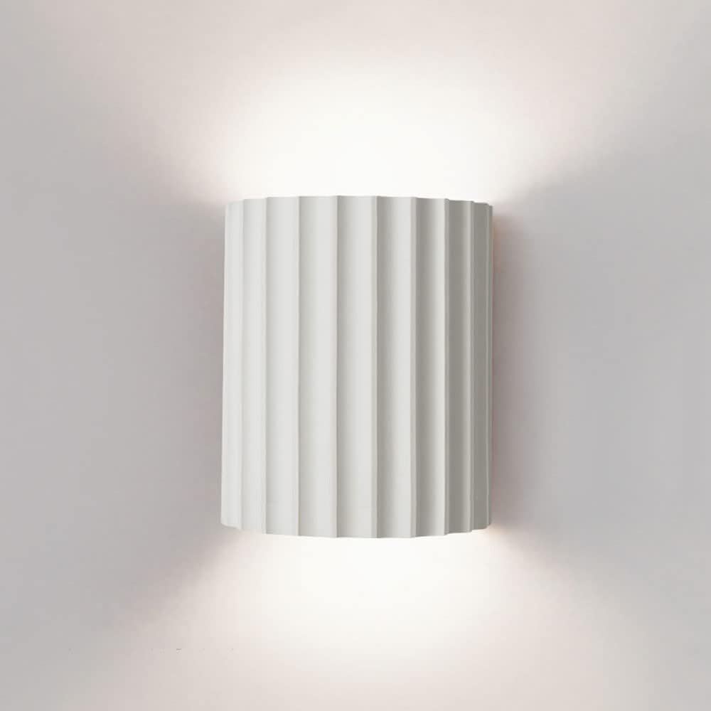 Modern Wall Light | Modern Ribbed Resin Cylinder Sconce