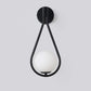 Modern Wall Light | Brass Teardrop Frame with Frosted Glass Globe Shade