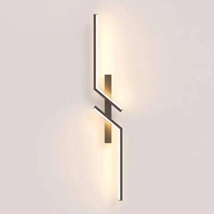 Contemporary Wall Light | Aluminum Sconce with Dual Zigzag LED Strips
