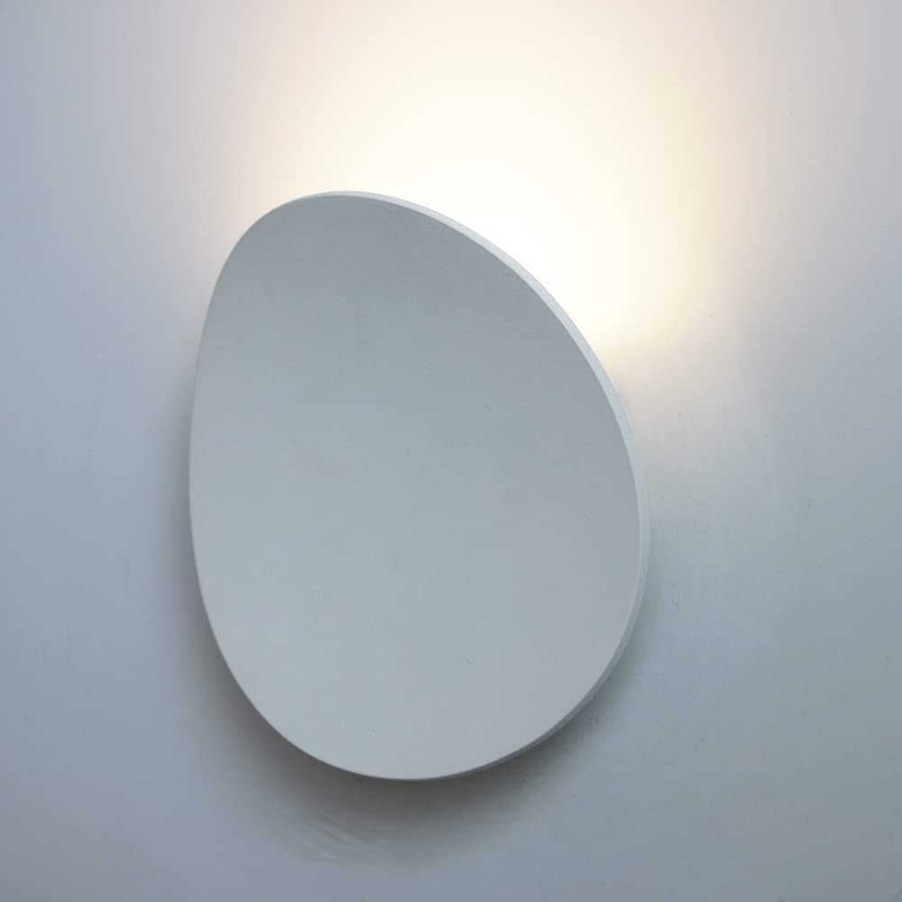 Modern LED Wall Light | Minimalist Aluminum Round Plate Sconce Black, White or Brushed Gold Finish