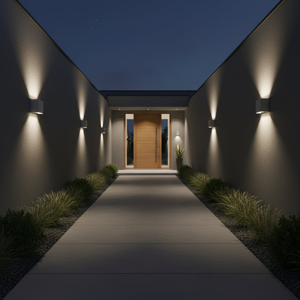 Modern Wall Light | Led Rectangular Up & Down Aluminum Sconce for Indoor & Outdoor Lighting