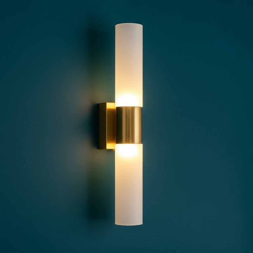 Modern Wall Light | Vertical Double-Ended Glass Tube Sconce