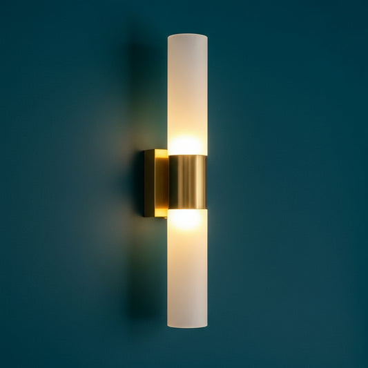 Modern Wall Light | Vertical Double-Ended Glass Tube Sconce