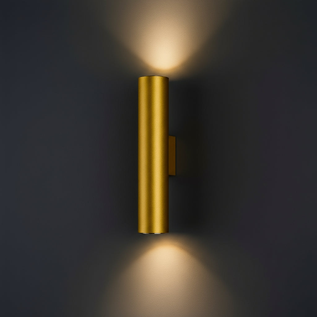 Modern Wall Light | Cylinder Minimalist Up & Down Aluminum Sconce