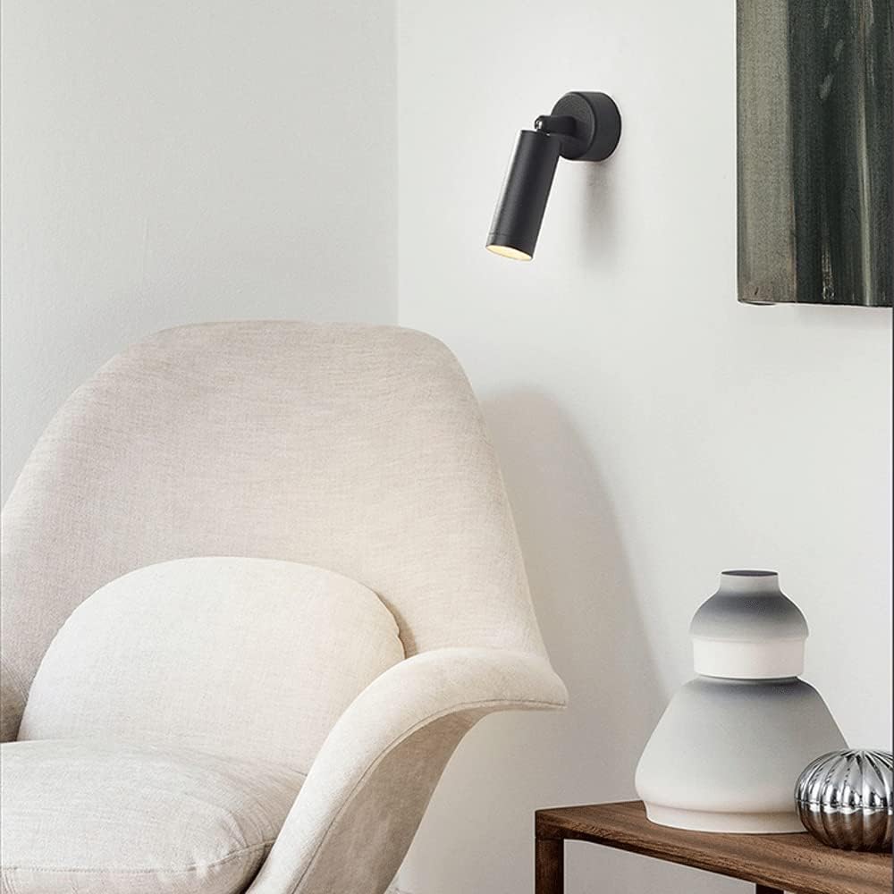 Stick-On Wall Light | Adjustable LED Spotlight in Black or White Aluminum