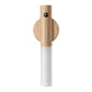 Stick-on Wall Light | Motion Sensor Wood Sconce with Frosted Glass Tube