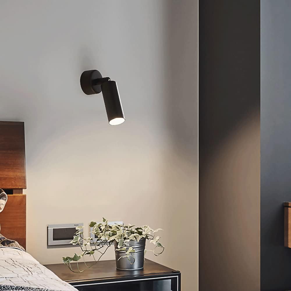 Stick-On Wall Light | Adjustable LED Spotlight in Black or White Aluminum