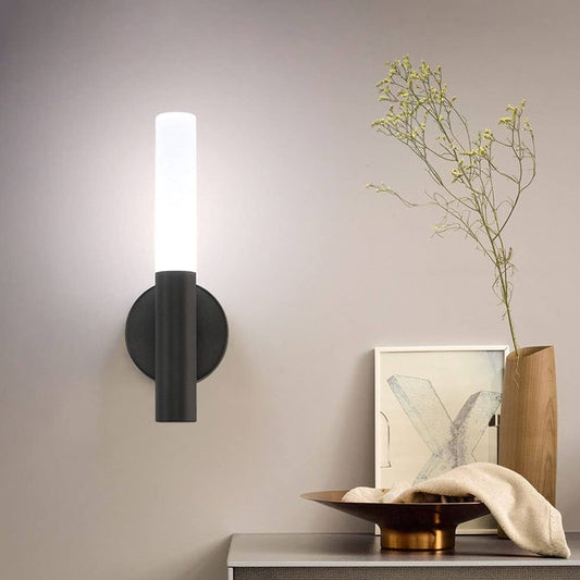 Rechargeable Stick-On Wall Light | Slim Cylinder Sconce with Motion Sensor & Magnetic Base