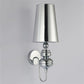Art Deco Wall Light | Tall Tapered Shade Sconce with Ribbed Stem and Round Backplate