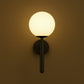 Modern Wall Light | Brass Wall Sconce with Frosted Globe Shade