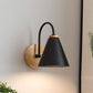 Modern Wall Light | Cone Shade Wall Lamp with Wood Base