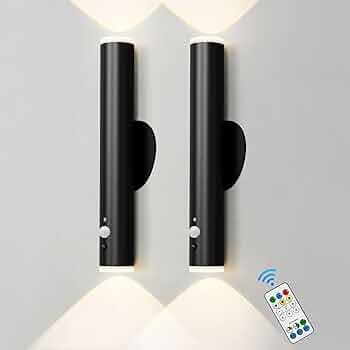Stick-On Rechargeable Wall Light | Slim Metal Tube with Remote & Light Sensor