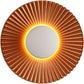 Art Deco LED Wall Light | Ribbed Aluminum Disc Sconce in White or Gold Finish