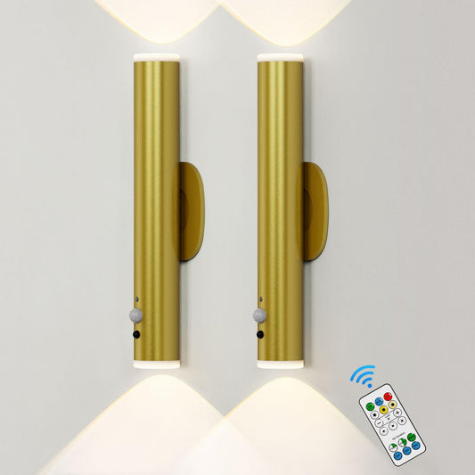 Stick-On Rechargeable Wall Light | Slim Metal Tube with Remote & Light Sensor