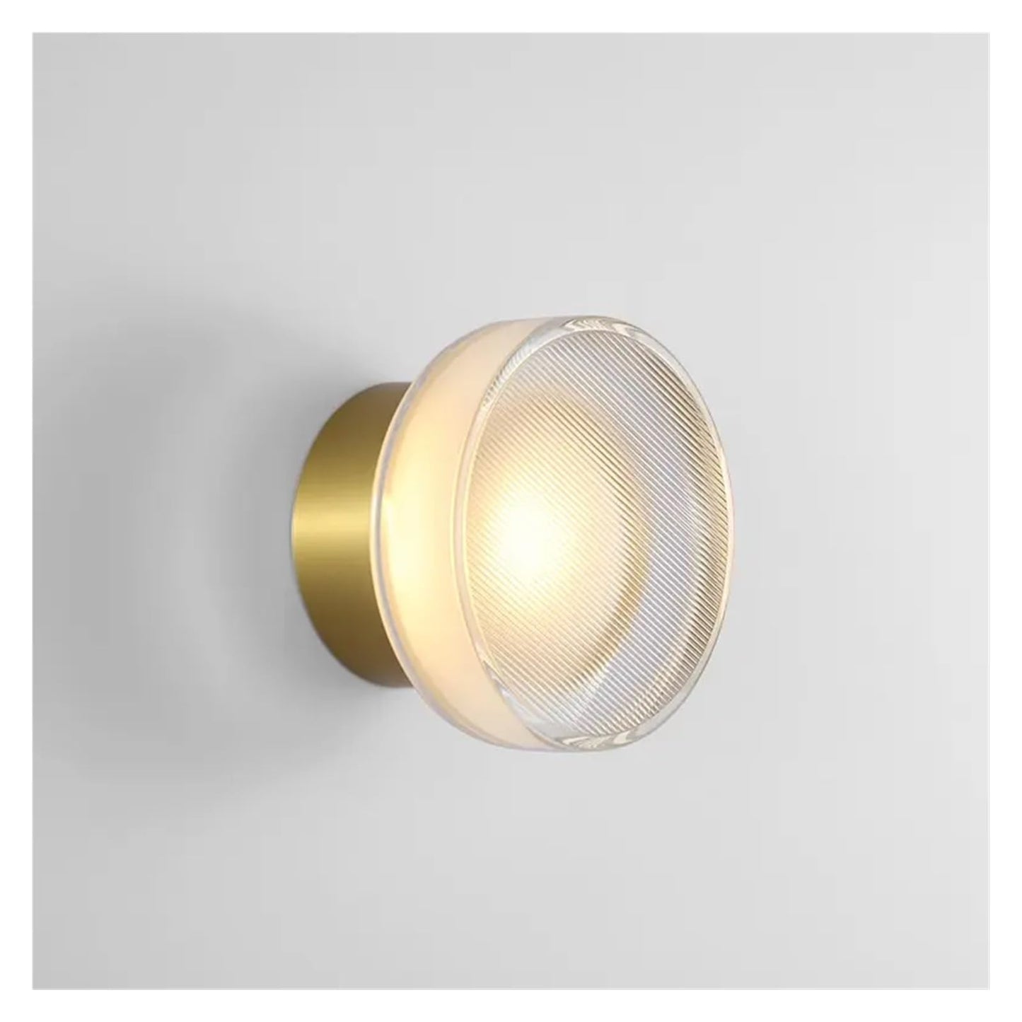 Modern Glass Wall Light | LED Nordic Round Glass Sconce with Acrylic Shade