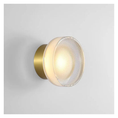 Modern Glass Wall Light | LED Nordic Round Glass Sconce with Acrylic Shade