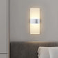 LED Wall Light | Rectangular Frosted Acrylic Shade with Aluminum Center Band