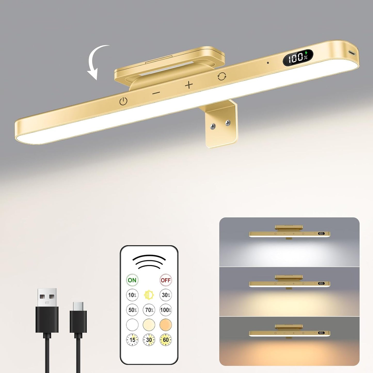 Rechargeable Wall Light | Slim LED Bar with Magnetic Mount and Touch Control