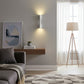 Contemporary LED Wall Light | Slim Hourglass Brass Up & Down Sconce