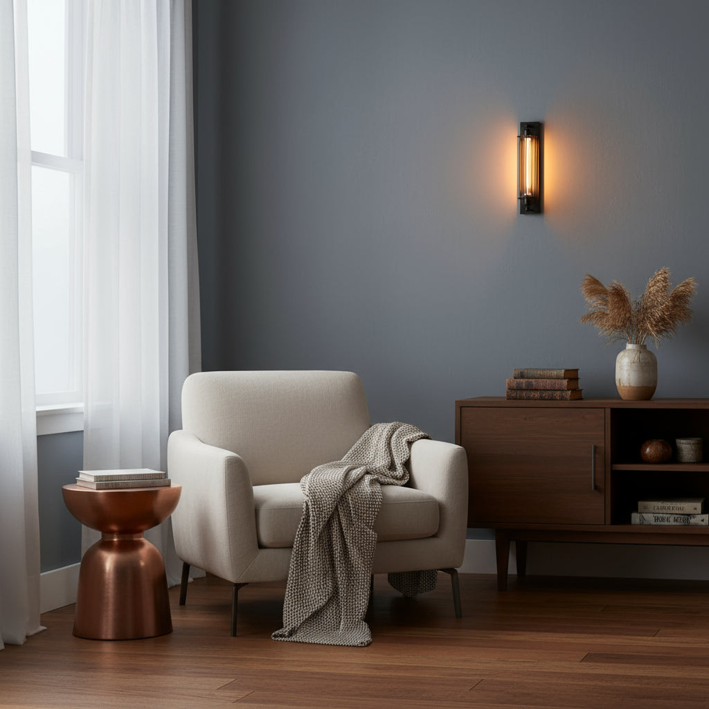 Industrial Wall Light | Retro Black Iron Cage Sconce