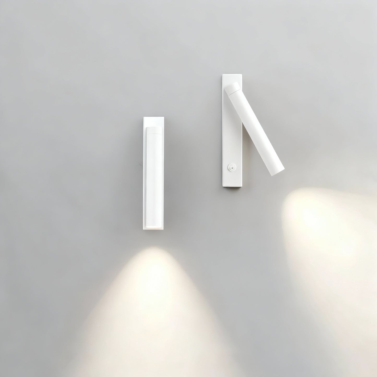 Stick-On Wall Light | Adjustable Cylinder LED Spotlight in Black or White 350° Rotatable