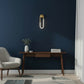 Brass Wall Light | Globe Glass Sconce with Vertical Rod