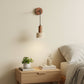 Contemporary Wall Light | Wabi-Sabi Natural Stone and Walnut Wood LED Sconce