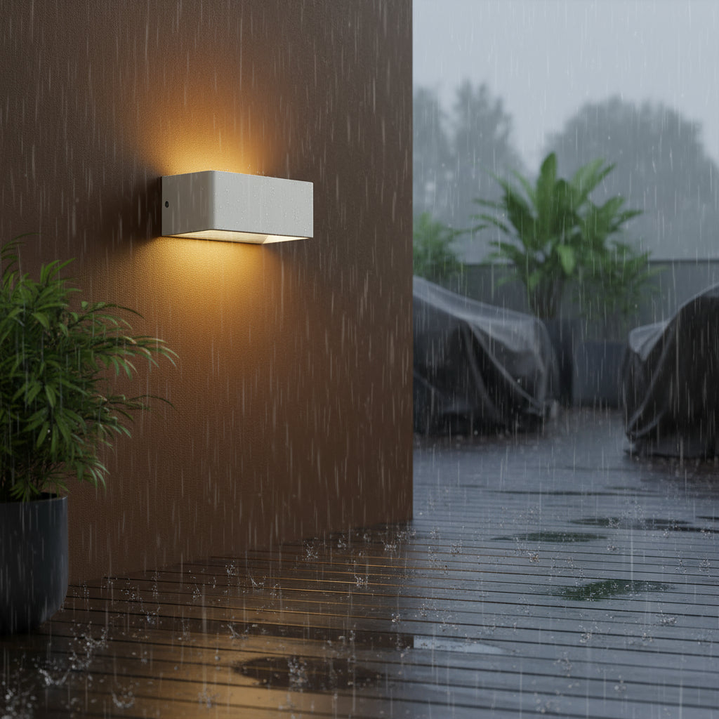 Led Wall Light | Rectangular Waterproof Sconce with Up and Down Lighting
