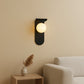Modern Wall Light | Curved Metal Backplate with Frosted Glass Globe Shade