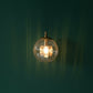 Brass Wall Light | Gold Metal Arm with Clear Ribbed Glass Globe Shade